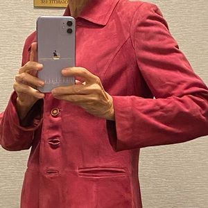 St. John Sport Fuchsia Suede Jacket